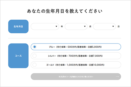 金額シミュレーションで共済掛金を確認